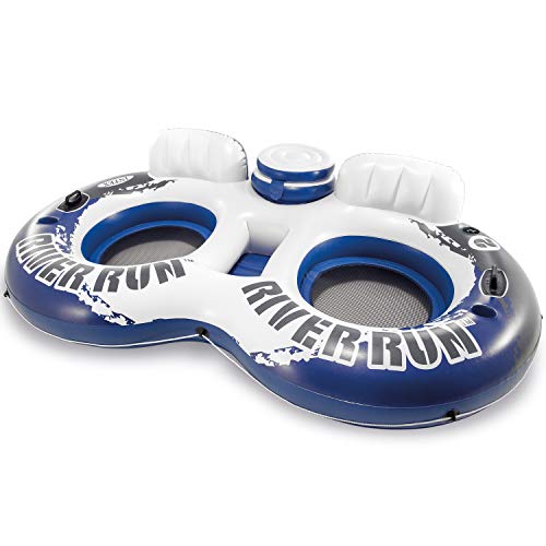 Intex 58837EU - Aufblasbarer Doppel-Schwimmring River Run, Vinyl, Mehrfarbig, 243x157 cm