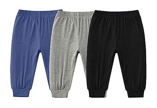 Image of SUZEL Baby Boys Girls Viscose from Bamboo Jogger Pants Infant Toddler Bloomers Kids Harem Pant