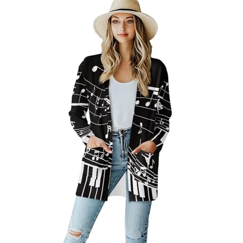 Image of Womens Open Fron Cardigan Sweaters Long Sleeve Tops Daily Coats