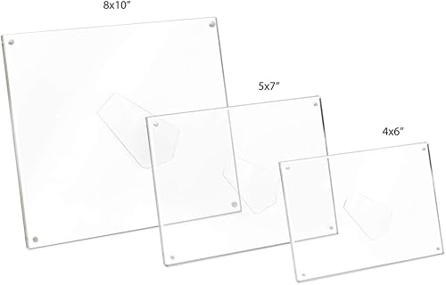 Miniatura 5 de Isaac Jacobs - Marco de fotos acrílico liso transparente de 8 x 10 pulgadas (paquete de 2)