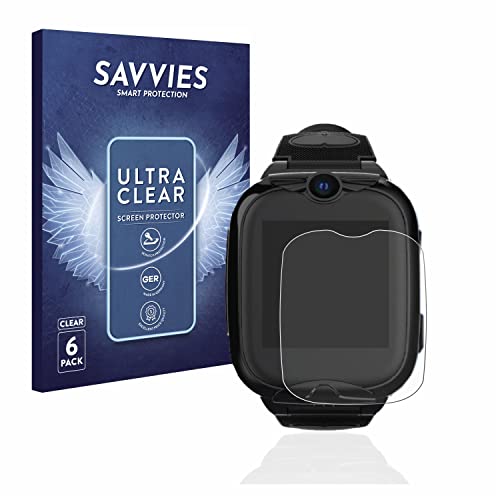 Savvies 6 Stück Schutzfolie für Xplora Go 2 Bildschirmschutz-Folie Ultra-Transparent