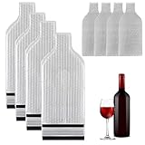 Edithown 4Pack Reusable Wine Protector Bag,Contains 4 Replacement Bubble Layers, Leak-Proof Sturdy Protection Sleeve for Travel Glass Bottle Bag