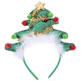 FONDOTIN Diadema Árbol Navidad con Luces LED Accesorio para Mujer y Niña Ligera y Elástica para Fiestas y Celebraciones Navideñas