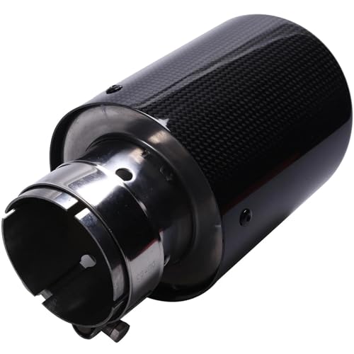 Embout d'échappement universel en fibre de carbone brillant 63mm pour sublimer votre voiture