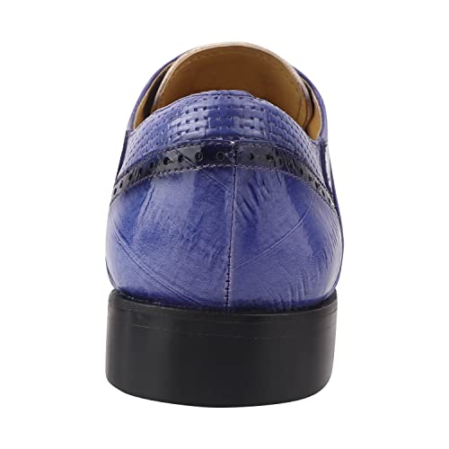 Image of LIBERTYZENO Mens Brogue & Plain Genuine Leather Animal Print Lace Up Oxford Dress Shoes for Easter Gift