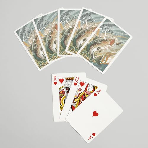 Lantern Press Fish All Day Baraja de 52 Cartas miniatura 7