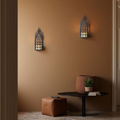AIM & GGKK Wandkerzenhalter,Set von 2 Stück Wand Kerzenhalter Wandleuchter Kerzenständer für Wohnzimmer, Esszimmer und Schlafzimmer Wand Deko
