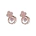 Four-leaf clover zircon earrings female 925 sterling silver nails earrings zirconia earrings small and delicate 150x90mm
