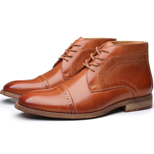 Image of Arkbird Chukka Boots for men, Grainy Leather Lace-up Ankle Boot Fashion and Comfort Casual Oxfords