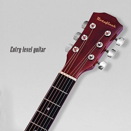 Rosefinch Guitare acoustique 3/4 Cordes en acier 96,5 cm Folk Cutaway Guitare en bois pour débutants adultes et enfants débutants Kit de guitare avec sac d’accordeur, capodastre, enrouleur de cordes - Les Beatles, Paul McCartney, John Lennon, RIngo Starr, George Harrison Rosefinch Guitare acoustique 3/4 Cordes en acier 96,5 cm Folk Cutaway Guitare en bois pour débutants adultes et enfants débutants Kit de guitare avec sac d'accordeur, capodastre, enrouleur de cordes – Image 6