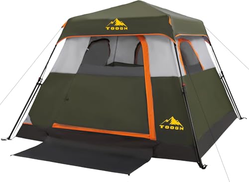 Toogh Quick-opening tent Carpa para 4 personas verde ejército miniatura 1