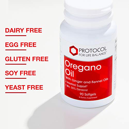 Protocol For Life Balance - Oregano Oil - With Ginger And Fennel Oil, Helps Provide Intestinal Support, Immune System Function - 90 Softgels #TOP5