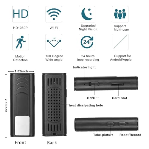 Image of RV Backup Camera with Magnet Stickers, 150 Wide Angle Reverse Hitch Camera, Night Vision for Car RV Truck Trailer Home
