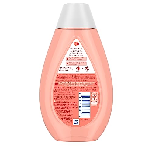 Johnson's Kids Curl-Defining, Frizz Control, Tear-Free Shampoo + Shea Butter, Paraben-, Sulfate- & Dye-Free, Hypoallergenic & Gentle for Kids Hair, 13.6 fl. oz