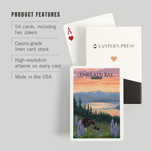 Naipes Lantern Press Lake Tahoe Poker 52 cartas miniatura 3