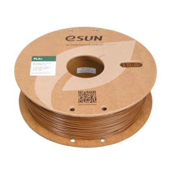 Image of eSUN PLA+ 3D Printing Filament 1.75mm High Speed Filament Speedy PLA Plus for Fast Printing, Dimensional Accuracy + /- 0.03mm, 1KG (2.2 LBS) Brown