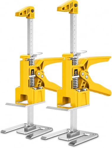Image of XClifes Labor Saving Arm Jack, 2 Pack Furniture Lifter Tool, yellow