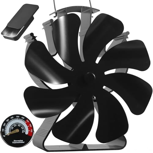 VODA Wood Stove Fan Heat Powered Fireplace Fans Non Electric,