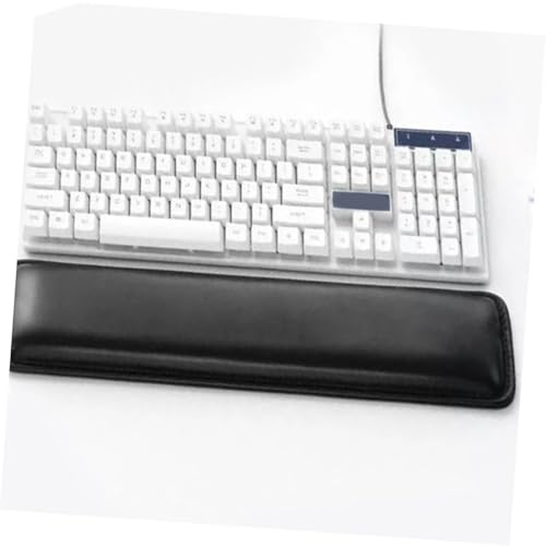 Support poignet clavier PLAFOPE en cuir noir coussin ergonomique