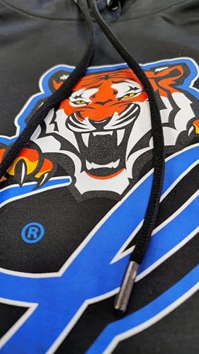 Dominican Baseball Team - Tigres del Licey Hoody Tigre Logo F244 (US, Alpha, Large, Regular, Regular, Black)3