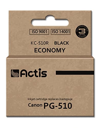 Actis Teinte KC-510R (REEMPLAZO DE Canon PG-510 - ESTĂNDAR - 12 ML - Negra)