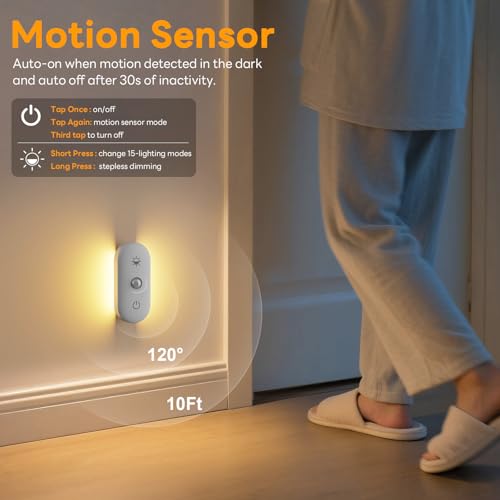 Veilleuse détecteur de mouvement intérieur double face USB - 5