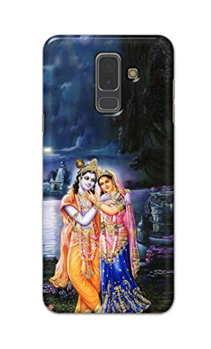 Image of Printed Hard Back Cover Case for Samsung Galaxy A6 Plus | A6+ | Samsung Galaxy J8 Back Cover (Radha Krishna) -1803