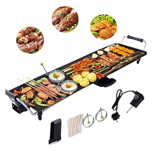 RELAX4LIFE Elektrischer Tischgrill 1800W 90x23cm