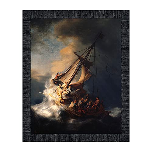 Storm on Sea of Galilee by Rembrandt, World Famous Wall Art Collection, Beautiful Living Room or Bedroom Decor, 2464CH
