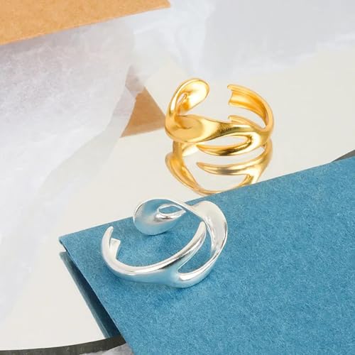 Bague géométrique graphique au design épuré et finitions premium - 4