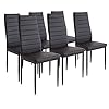Albatros 2698 Milano Lot de 6 chaises, Noir