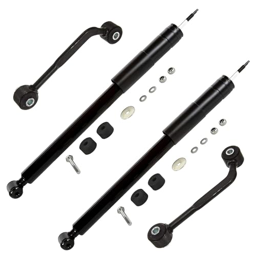 Image of Detroit Axle - 4pc Rear Shocks Sway Bars Kit for Mercedes-Benz C230 C240 C320 CLK350 CLK320 C280 CLK500 C350 CLK550, 2 Shock Absorbers 2 Sway Bars Replacement Suspension