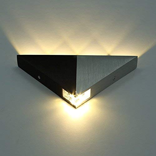 Lightess Up Down Wall Sconce Lights 5W Led Wall Lamp Modern Decorative Triangle Shape for Bathroom Home Theater, Warm White