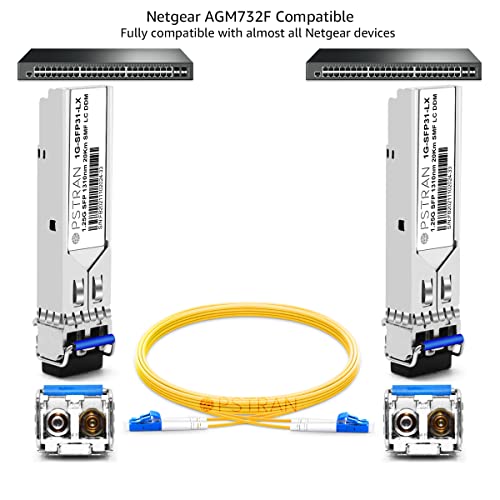 Image of 1000BASE-LX /LH SFP Optical Transceiver Module Compatible with Netgear AGM732F 1G SFP 1310nm 10km /20km DDM Duplex LC SMF 4 Pack