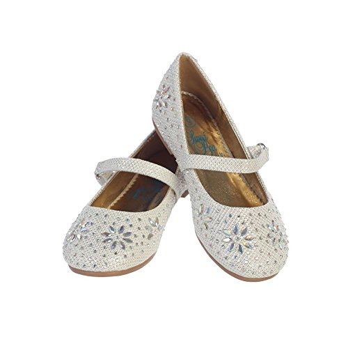 Swea Pea & Lilli Girls Rhinestone Flats with Strap