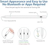 TQQ Pencil for iPad (2018-2025), Pixel-Perfect Precision, Tilt Sensitivity & 2X Faster Charge, Compatible Apple iPad 11/10/9/8/7/6th Gen, Pro 12.9/11/13 Inch M4, Air 3/4/5/M2/M3, Mini 5/6 - Image 6