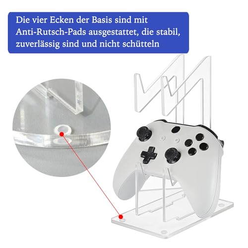 CLKE Controller Halter, Doppellagige Controller Halterung, Controller Stand aus Acrylmaterial, Gamer Zubehör, Controller Halter für PS4 /PS5/Xbox/Switch