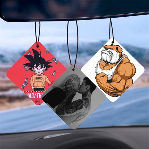 Désodorisant Voiture Personnalisé avec Photo et Texte ,Désodorisants pour Auto Cadeau de Vacances Cadeau D'anniversaire Noël (Lot de 1) Cover