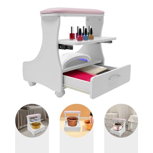 Reposapiés para pedicure y manicura con ruedas miniatura 3