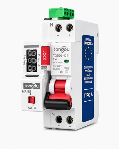 Diferencial auto rearmable Clase A 40A, superinmunizado  RCBO diferencial con magnetotérmico incorporado con reconexión automática 40A 30mA 6Ka Rearmable carril Din (LED)