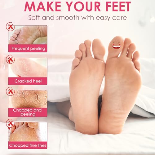 Mascarilla para pies, paquete de 2 calcetines para callos, calcetines para quitar callos, melocotón, repara los talones y elimina los callos secos de los pies muertos, calcetines anticallos - imagen 3