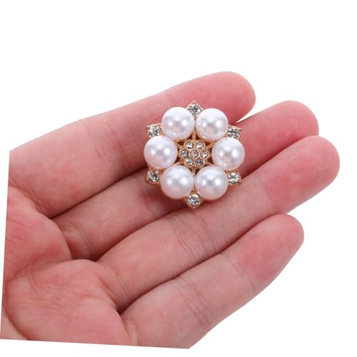 Broches de aleación desmontables vintage con perlas para mujer 4