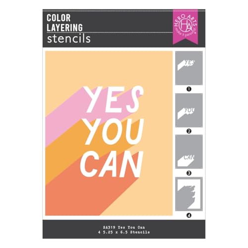 Plantillas de capas Yes You Can Hero Arts para estarcido y manualidades