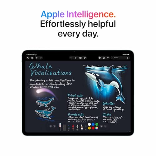 Image of Apple iPad Air 32.78 cm (13″) (M4): Liquid Retina Display, 128 GB, 12MP Front /Back Camera, Wi-Fi 7 with Apple N1 + 5G Cellular, Touch ID, All-Day Battery Life - Purple