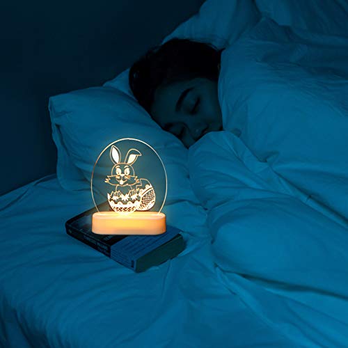 Mobestech Coelho da Páscoa Ilusão Luz Da Noite Dos Desenhos Animados de Animais Presentes de Anivers