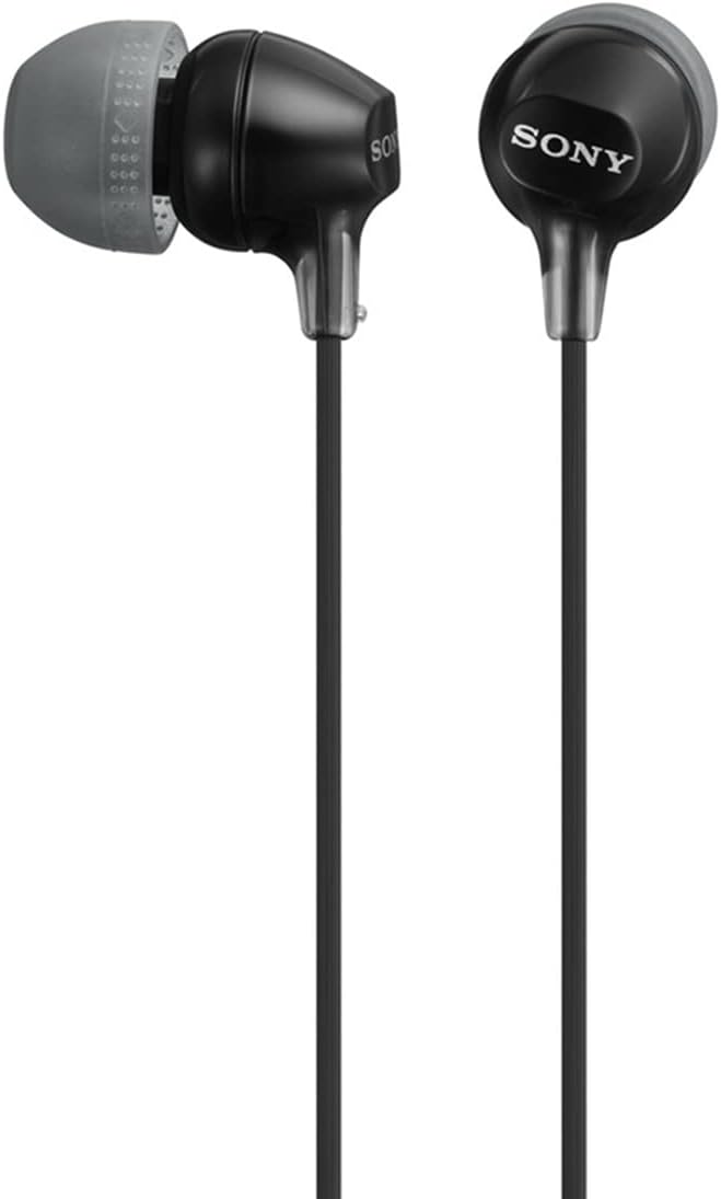 Sony MDREX14AP In-Ear Earbud Headphones with Mic (Black)