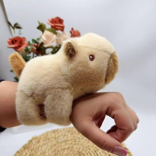 Image of Cute Animal Fur Plush Slap Wristband for Kids -Soft Toy Bracelet, Adjustable Snap Band for Boys & Girls