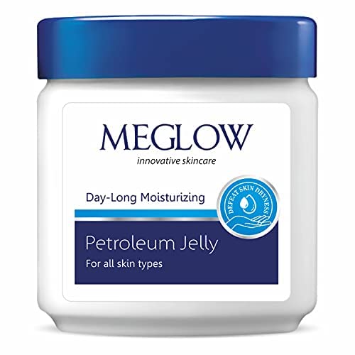 MeglowPetroleum Jelly Combo Pack of 4 (100g Each)- All Day Long Lasting Moisturizing |For Cracked Heals,Chapped Lips & Dry Elbows|All Skin Types|Soft, Smooth and Nourished Skin