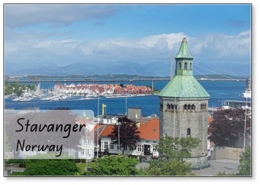 City of Stavanger, Norway, Fridge Magnet