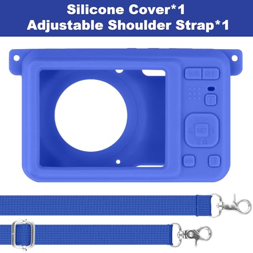 Funda de silicona para cámara Kodak PIXPRO FZ55 azul miniatura 3